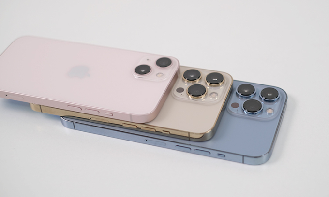 Các model thuộc dòng iPhone 13 mới ra mắt của Apple. Ảnh: Tuấn Hưng